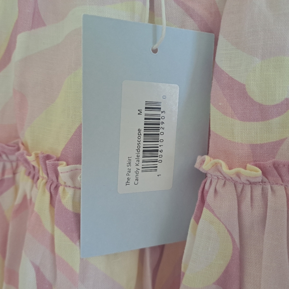 Hill House The Paz Skirt In Candy Keleidoscope Ruffle Tiered Skirt Size Medium - Picture 9 of 15